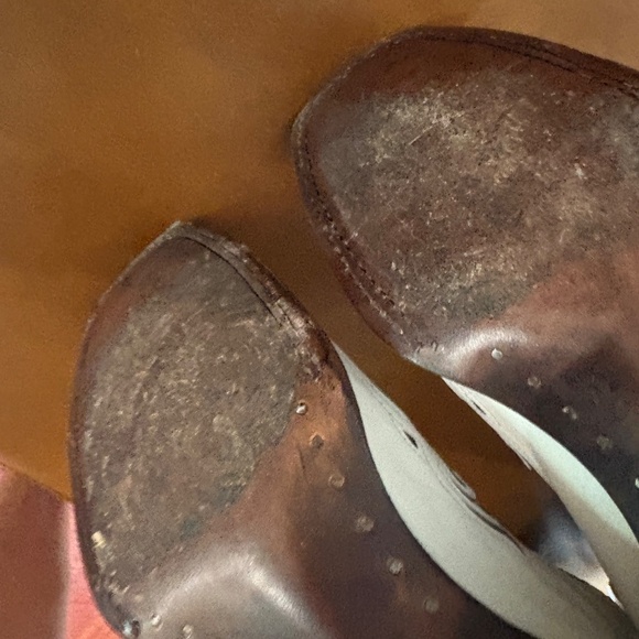 El Corral Western White Leather Bling Inlay boots - SZ 25.5 = 8.5 - Picture 12 of 17